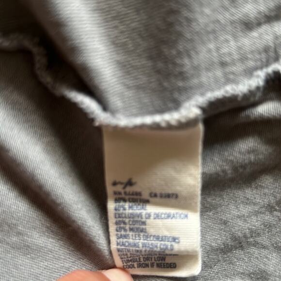 American Eagle 🦅 Gray Knit Dress Size S Empire Waist Tie Sash Strappy Back - Picture 8 of 8